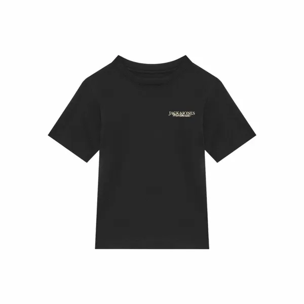 Child's Short Sleeve T-Shirt Jack & Jones Jorboston Photo w Neck Black