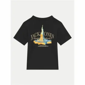 Child's Short Sleeve T-Shirt Jack & Jones Jorboston Photo w Neck Black