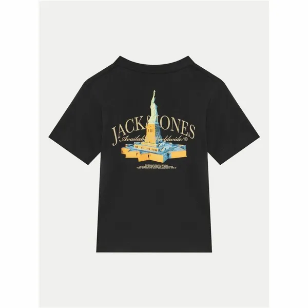 Lasten Lyhythihainen paita Jack & Jones Jorboston Photo w Neck Musta