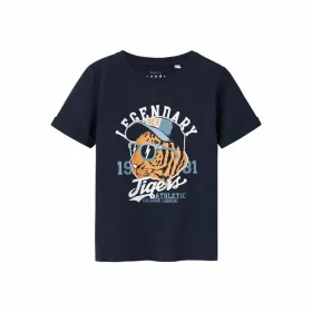 Child's Short Sleeve T-Shirt Name It Nmmvux Blue