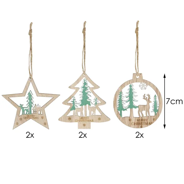 CA1091 WOODEN ORNAMENTS 21X8X1 CM