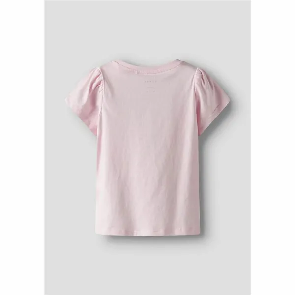 Child's Short Sleeve T-Shirt Name It Nmfvibeke Capsl Ballerina Pink