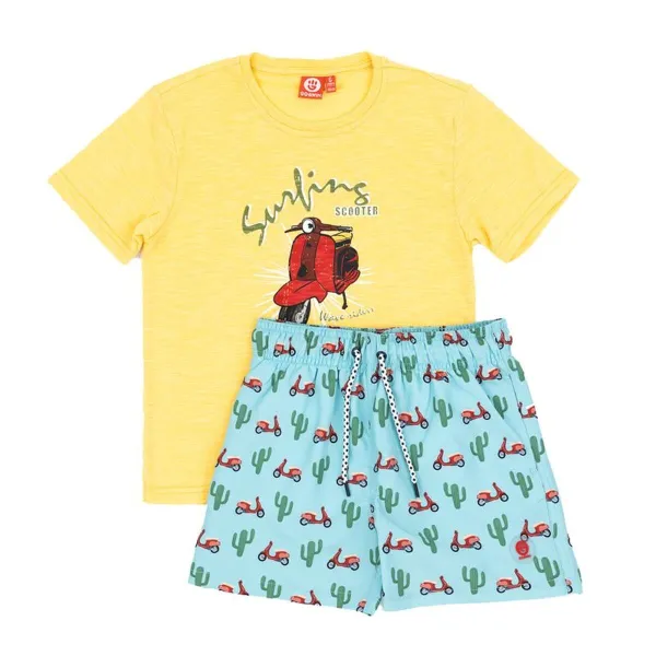 Children's Sports Outfit Go & Win Fortra Yellow 2 Pieces