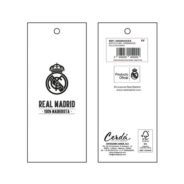 Uniseksinis megztinis Real Madrid C.F. Mėlyna