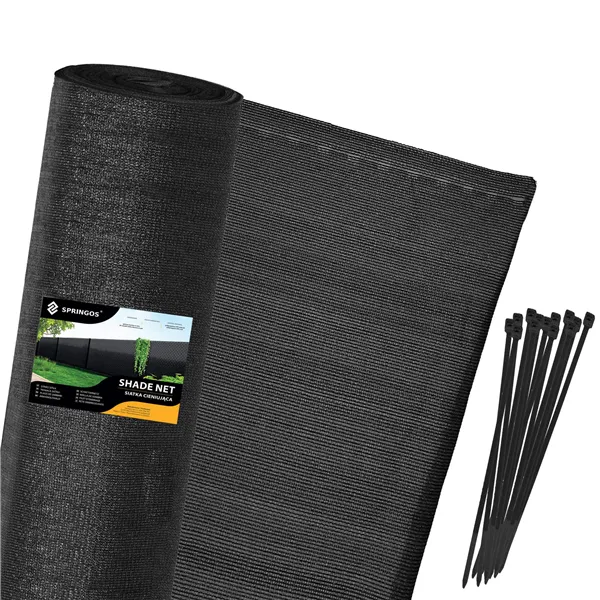 Varjostusverkko Springos SN0022 140 g/m2 1,5 x 25 m 100 nippusidettä