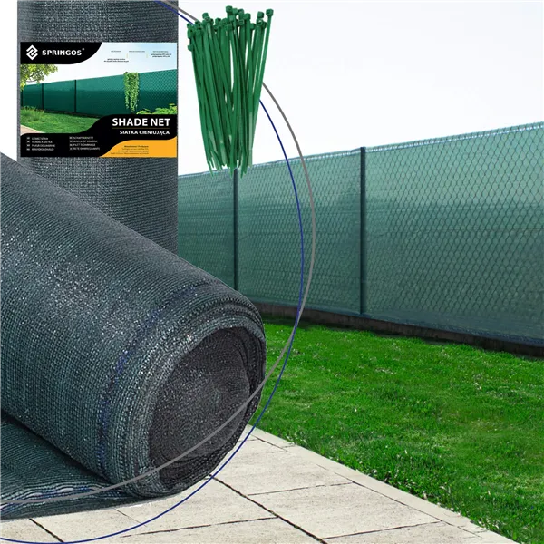 Shading net Springos SN0048 65g/m2 1.5x10 m green