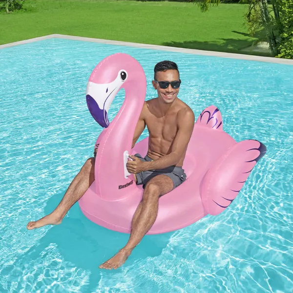 Piepūšams Pludiņš Bestway Rozā flamingo 153 x 143 cm