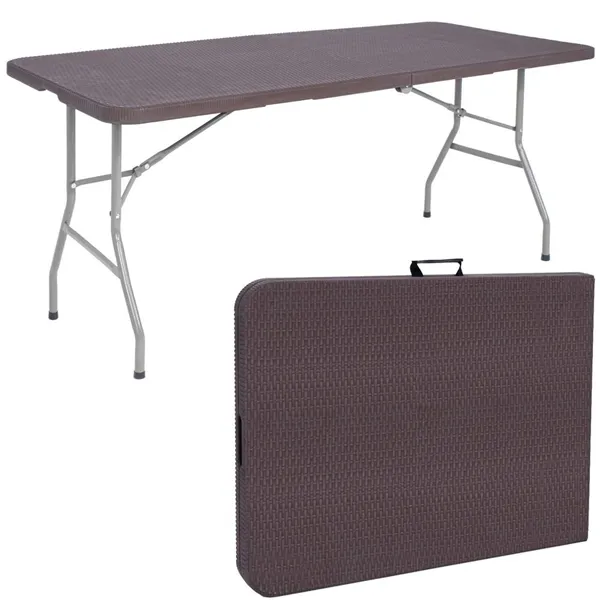 Folding table Springos GF0055 180cm brown