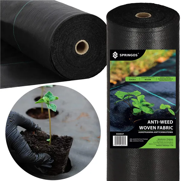 Agrotextile against weeds Springos AG0037 90g/m2 0,8x50 m