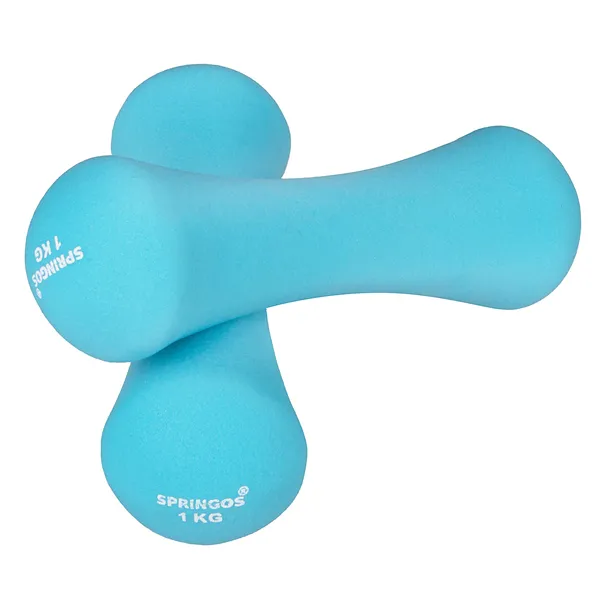 Neoprene dumbbells Springos FA1038 2x1 kg