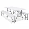 Folding table with 2 benches Springos GF0099 180 x 74 x 74 cm