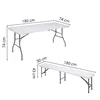 Folding table with 2 benches Springos GF0099 180 x 74 x 74 cm