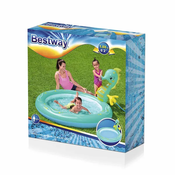 Pripučiamas vaikiškas baseinas Bestway Jūrų arkliukas 188 x 160 x 86 cm