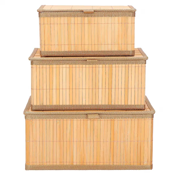 Bamboo organizers for cosmetics Springos HA0153 3 pcs.