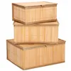 Bamboo organizers for cosmetics Springos HA0153 3 pcs.