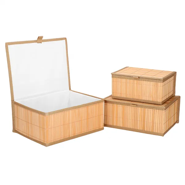 Bamboo organizers for cosmetics Springos HA0153 3 pcs.