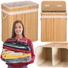 Bamboo laundry basket Springos HA0155 100l