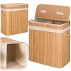 Bamboo laundry basket Springos HA0155 100l