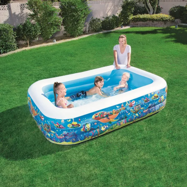Pripučiamas vaikiškas baseinas Bestway Spalvotas 229 x 152 x 56 cm Gėlėtas