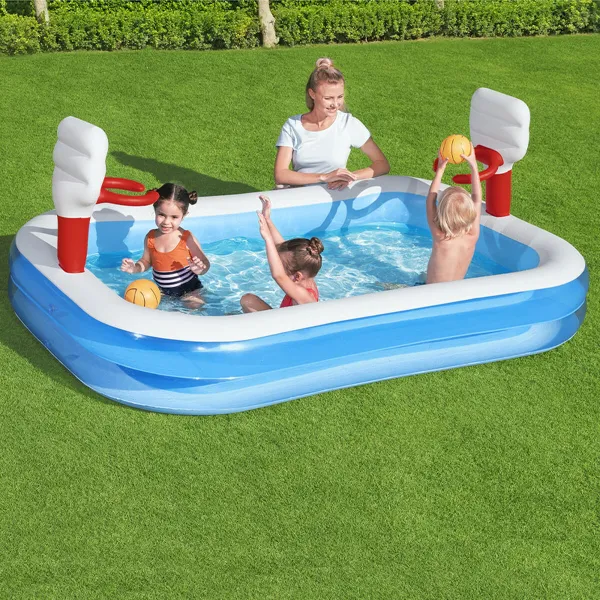 Pripučiamas vaikiškas baseinas Bestway 636 L 254 x 168 x 102 cm Krepšinis