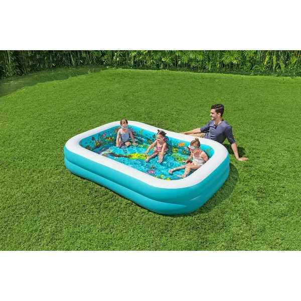 Pripučiamas vaikiškas baseinas Bestway 3D Spalvotas 262 x 175 x 51 cm 2 asmenys