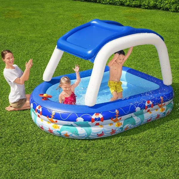 Pripučiamas vaikiškas baseinas Bestway Spalvotas 213 x 155 x 132 cm 175 x 262 x 51 cm Laivas