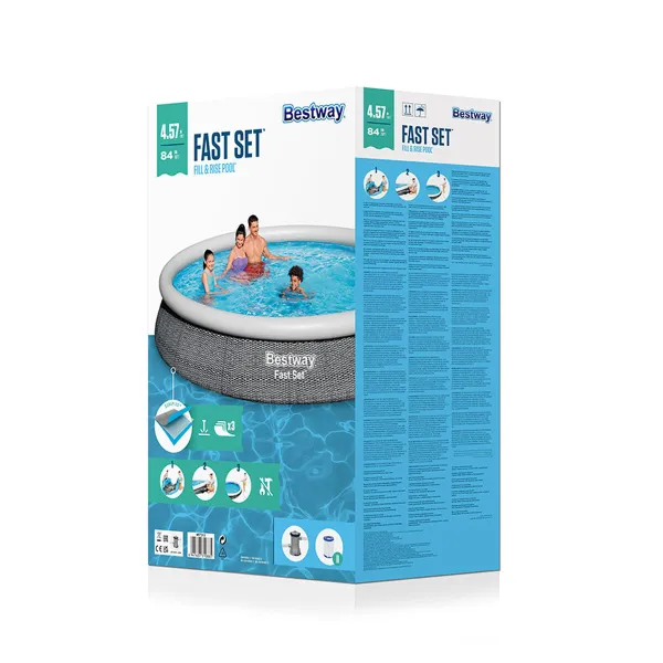 Надувной бассейн Bestway Серый 7340 L 396 x 84 cm