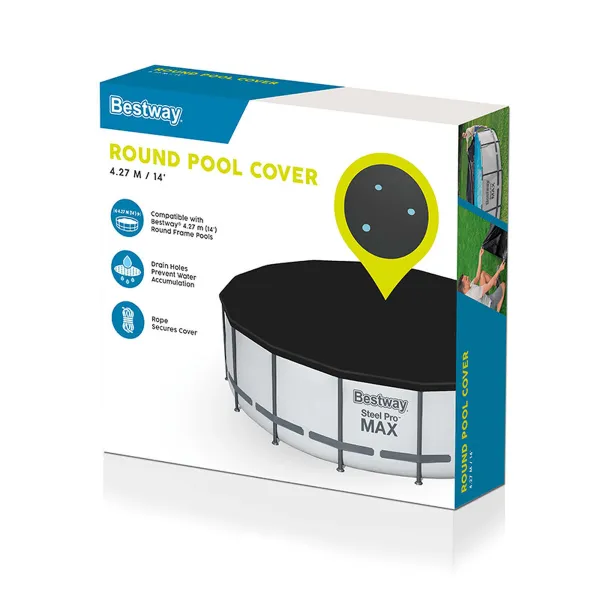 Baseina pārsegumi Bestway Melns Ø 427 cm