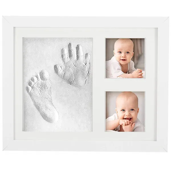 Set of baby handprints and footprints Springos PF0027 white