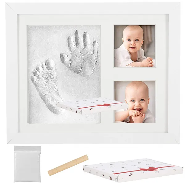 Set of baby handprints and footprints Springos PF0027 white