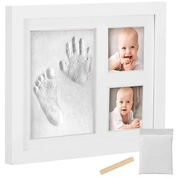 Set of baby handprints and footprints Springos PF0027 white