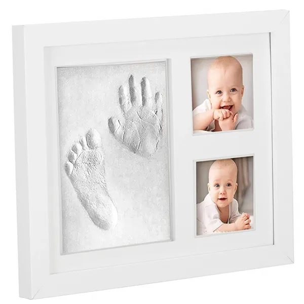 Set of baby handprints and footprints Springos PF0027 white