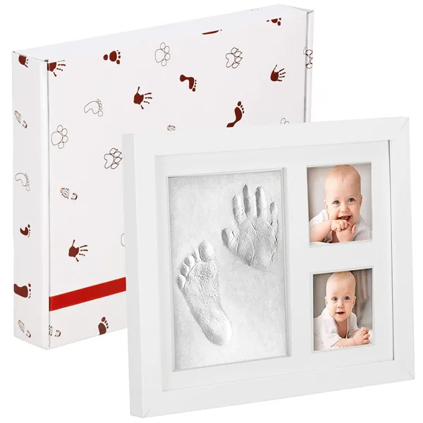 Set of baby handprints and footprints Springos PF0027 white