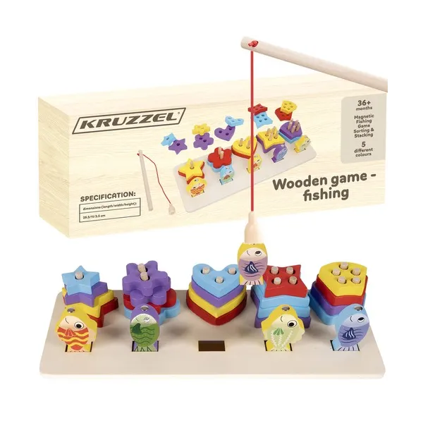 Wooden sorter - fishing Kruzzel 22565