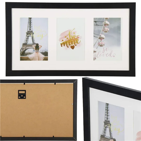 Photo frame Springos PF0026 3 photos black