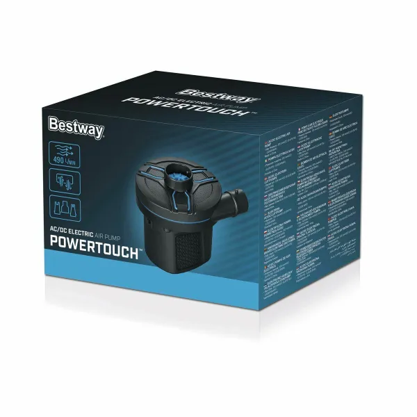 Bestway Electric Pump Plug & Car Cigarette Lighter 11.3x10.1x10.7 cm 490 L/min Inflatable
