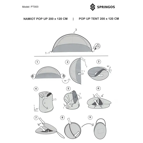 Pop up tent Springos PT003 200 x 120 CM