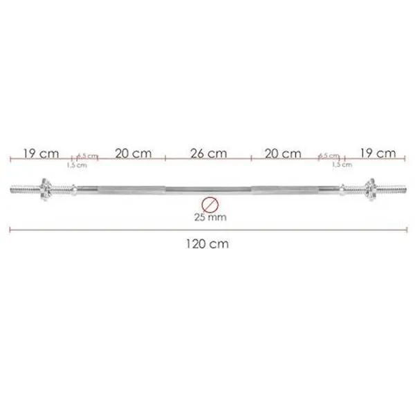 Grip, weight bar Springos FA1049 120 cm 25mm