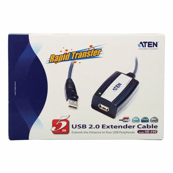 USB Kabelis Aten UE250-AT Melns