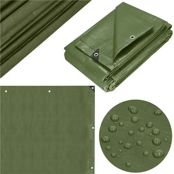 Tarpaulin 5x8m Springos GA2127 120g/m2 thick protective green sheet