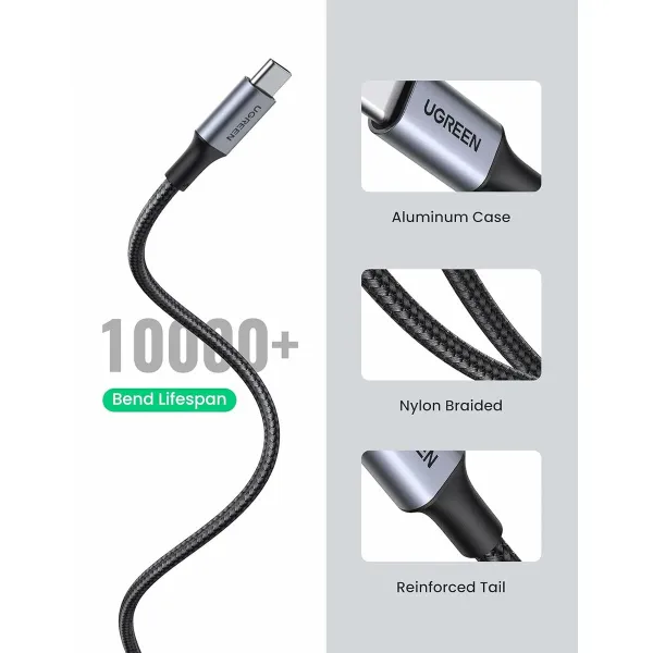USB uz Lightning Kabelis Ugreen 60126 Melns Pelēks 1 m