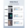 USB uz Lightning Kabelis Ugreen 70427 Melns Sudrabains 1 m