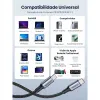 USB uz Lightning Kabelis Ugreen 70427 Melns Sudrabains 1 m