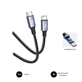 USB-C - USB-C kaapeli Subblim PLUS Musta 1 m