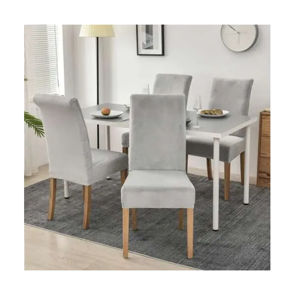 Kėdės užvalkalas - pilkas aksomas Ruhhy 22979