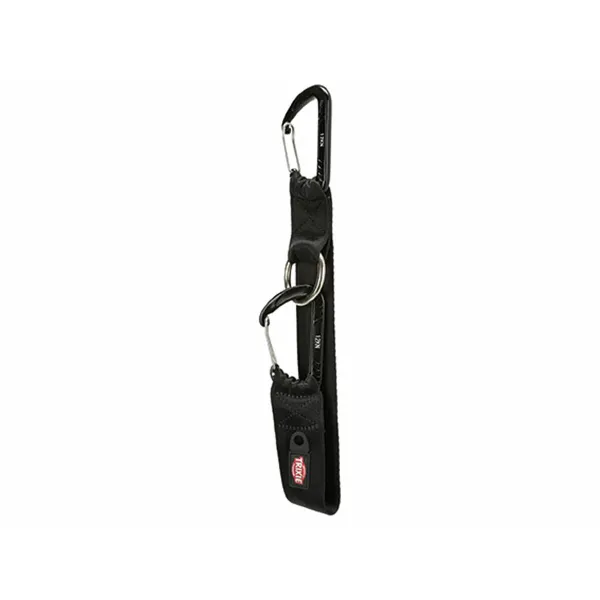 Saugos diržo kablys šunims Trixie Juoda 38 mm 30 cm