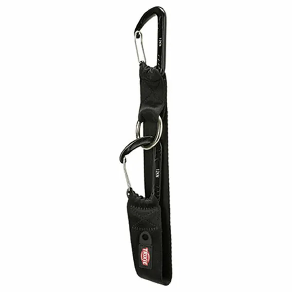 Saugos diržo kablys šunims Trixie Juoda 38 mm 30 cm
