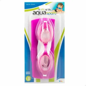 Peldēšanas cepure un brilles AquaSport Rozā Plastmasa 12 gb.