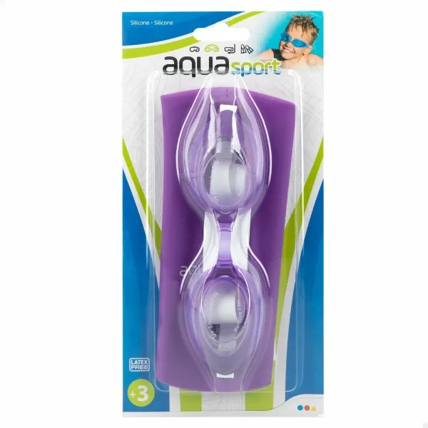 Plaukimo kepuraitė ir akiniai AquaSport Rožinė Plastmasinis 12 vnt.