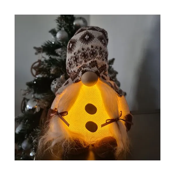Standing gnome gray - LED light 23754